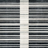 Ultra Soft Area Rug, Non Slip, Stain Resistant, Washable Area Rugs for Living Room, Bedroom, Graphic Stripe Accent Rug with Dynamic Linework and Contemporary Contrast(Black)