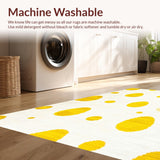 Ultra Soft Area Rug, Non Slip, Stain Resistant, Washable Area Rugs for Living Room, Bedroom, Sunny Egg Inspired Decoration(Yellow)
