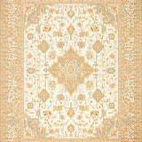 Beige Medallion Machine Woven(Ivory)