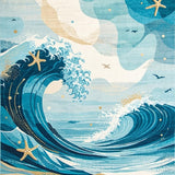 Coastal Chic Starfish Motif(Blue)
