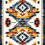 Ultra Soft Area Rug, Non Slip, Stain Resistant, Washable Area Rugs for Living Room, Bedroom, Southwestern Ivory Bathroom Rug with Non-Slip Backing(Red)
