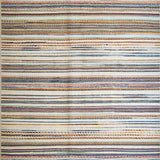 Ultra Soft Area Rug, Non Slip, Stain Resistant, Washable Area Rugs for Living Room, Bedroom, Inviting Warm Toned Stripe Composition(Orange)