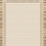 Ultra Soft Area Rug, Non Slip, Stain Resistant, Washable Area Rugs for Living Room, Bedroom, Whimsical Curved Edge Design(Beige)