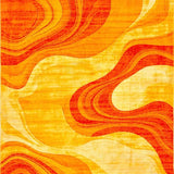 Ultra Soft Area Rug, Non Slip, Stain Resistant, Washable Area Rugs for Living Room, Bedroom, Dynamic Orange Yellow Dreamscape(Orange)