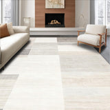 Ultra Soft Area Rug, Non Slip, Stain Resistant, Washable Area Rugs for Living Room, Bedroom, Floor Subtle Abstract Design Beige Grey Tones Large(Beige)