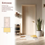 Ultra Soft Area Rug, Non Slip, Stain Resistant, Washable Area Rugs for Living Room, Bedroom, Boho Chic Area Stylish Doormat for Home(Beige)