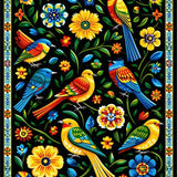 Eclectic Cultural Floral Fusion(Black)