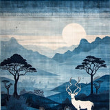 Ultra Soft Area Rug, Non Slip, Stain Resistant, Washable Area Rugs for Living Room, Bedroom, Artistic Abstract Animal Pattern(Blue)