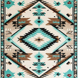 Contemporary Turquoise Tribal Elements(Beige)