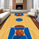 Ultra Soft Area Rug, Non Slip, Stain Resistant, Washable Area Rugs for Living Room, Bedroom, Contemporary Athletic Graphic Design(Brown)