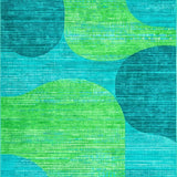 Ultra Soft Area Rug, Non Slip, Stain Resistant, Washable Area Rugs for Living Room, Bedroom, Trendy Minimalist Color Block(Blue)