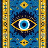 Tribal Blue Vibrant Talisman Design(Blue)
