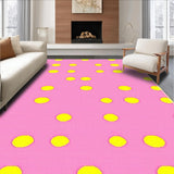 Ultra Soft Area Rug, Non Slip, Stain Resistant, Washable Area Rugs for Living Room, Bedroom, Contemporary Cheerful Phrase Design(Pink)