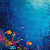 Ultra Soft Area Rug, Non Slip, Stain Resistant, Washable Area Rugs for Living Room, Bedroom, Tropical Aquatic Sanctuary Rug With Gentle Turtles Drifting Through Reefs(Blue)