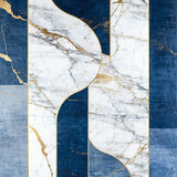 Chic Modern Gold Accents Design(Blue)