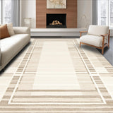Modern Abstract Area with Beige Tones and Ivory Motif(Beige)