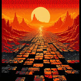 Energetic Tiled Lava Artistry(Red)