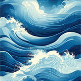 Serene Turquoise Wave Arrangement(Blue)