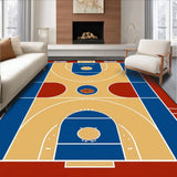 Ultra Soft Area Rug, Non Slip, Stain Resistant, Washable Area Rugs for Living Room, Bedroom, Playful Basketball-Inspired Graphics(Brown)
