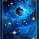 Ultra Soft Area Rug, Non Slip, Stain Resistant, Washable Area Rugs for Living Room, Bedroom, Celestial Starburst Artistic Flair(Blue)
