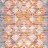 Ultra Soft Area Rug, Non Slip, Stain Resistant, Washable Area Rugs for Living Room, Bedroom, Boho Chic: Pastel-Toned Geometric Area Rug, Non-Slip(Pink)