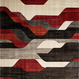 Ultra Soft Area Rug, Non Slip, Stain Resistant, Washable Area Rugs for Living Room, Bedroom, Elegant Natural Patterned Appeal(Red)