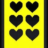 Ultra Soft Area Rug, Non Slip, Stain Resistant, Washable Area Rugs for Living Room, Bedroom, Trendy Minimalist Heart Design(Yellow)