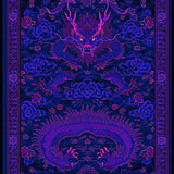 Ultra Soft Area Rug, Non Slip, Stain Resistant, Washable Area Rugs for Living Room, Bedroom, Contemporary Bold Dragon Imagery(Purple)