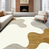 Modern Abstract Flowing Area Beige Cream Pet Friendly Non Shedding(Beige)