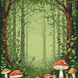 Cozy Vintage Flourish Elements(Green)