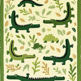 Ultra Soft Area Rug, Non Slip, Stain Resistant, Washable Area Rugs for Living Room, Bedroom, Vibrant Animal Print Decorative Accent(Green)