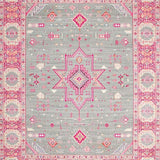 Ultra Soft Area Rug, Non Slip, Stain Resistant, Washable Area Rugs for Living Room, Bedroom, Elegant Light Grey Floral Motif(Gray)