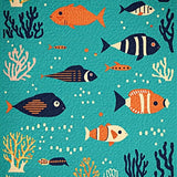 Ultra Soft Area Rug, Non Slip, Stain Resistant, Washable Area Rugs for Living Room, Bedroom, Vibrant Playful Marine Creatures Pattern(Blue)