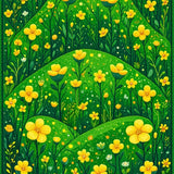 Ultra Soft Area Rug, Non Slip, Stain Resistant, Washable Area Rugs for Living Room, Bedroom, Funky Nature-Infused Decor(Green)