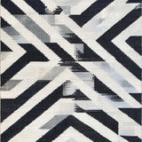 Ultra Soft Area Rug, Non Slip, Stain Resistant, Washable Area Rugs for Living Room, Bedroom, Chic Striped Rug for Front Door and Patio(Black)