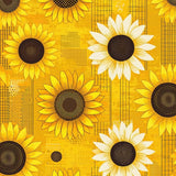 Ultra Soft Area Rug, Non Slip, Stain Resistant, Washable Area Rugs for Living Room, Bedroom, Rustic Sunflower Vintage Charm(Yellow)