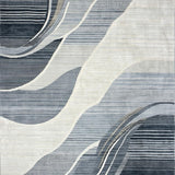Ultra Soft Area Rug, Non Slip, Stain Resistant, Washable Area Rugs for Living Room, Bedroom, Rustic Grey Geometric Fusion(Gray)