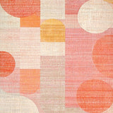 Ultra Soft Area Rug, Non Slip, Stain Resistant, Washable Area Rugs for Living Room, Bedroom, Chic Velvet-Look Rug with Artful Dot Matrix and Contemporary Peach Tones(Pink)