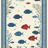 Contemporary Fish Patterned Statement(Ivory)