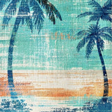Ultra Soft Area Rug, Non Slip, Stain Resistant, Washable Area Rugs for Living Room, Bedroom, Tropical Vibes Surfboard Design Area Rug with Palm Tree Motifs(Blue)