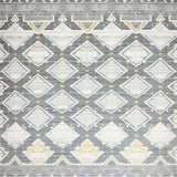 Trendy Abstract Gray Tiled Motif(Gray)