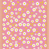 Ultra Soft Area Rug, Non Slip, Stain Resistant, Washable Area Rugs for Living Room, Bedroom, Rustic Earthy Blossom Touch(Pink)