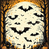 Eerie Vintage Bat Silhouette(Black)