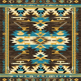 Ultra Soft Area Rug, Non Slip, Stain Resistant, Washable Area Rugs for Living Room, Bedroom, Striking Bold Colorful Tribal Style(Brown)