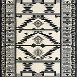 Ultra Soft Area Rug, Non Slip, Stain Resistant, Washable Area Rugs for Living Room, Bedroom, Vibrant Loop-and-Cut Textured Pattern(Black)