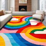 Colorful Contemporary Patterned Mat(Red)