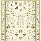 Contemporary Beige Floral Design(Beige)