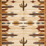 Colorful Southwestern Landscape Print(Beige)
