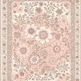 Ultra Soft Area Rug, Non Slip, Stain Resistant, Washable Area Rugs for Living Room, Bedroom, Vintage Pink Gray Living Room Washable Rug(Beige)