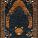 Ultra Soft Area Rug, Non Slip, Stain Resistant, Washable Area Rugs for Living Room, Bedroom, Whimsical Playful Animal Theme Aesthetic(Brown)